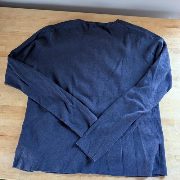 4/$10 - Eddie Bauer Navy Blue Zip-Up Cardigan with Pockets - Cozy - EUC - L - Picture 5 of 5